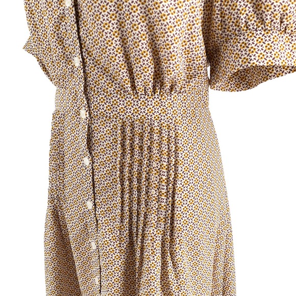 🚨DownEast Womens Size Large Floral Pintuck A-Line Mirandy Dress Knee Length - Picture 7 of 11